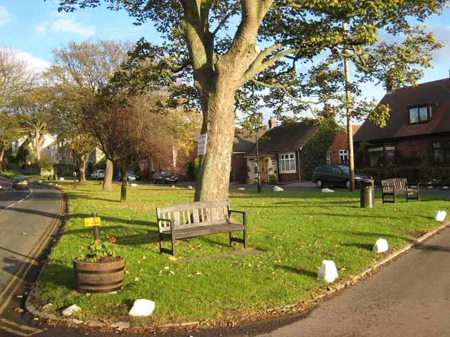The village green at Elwick, in the Elwick Conservation Area
