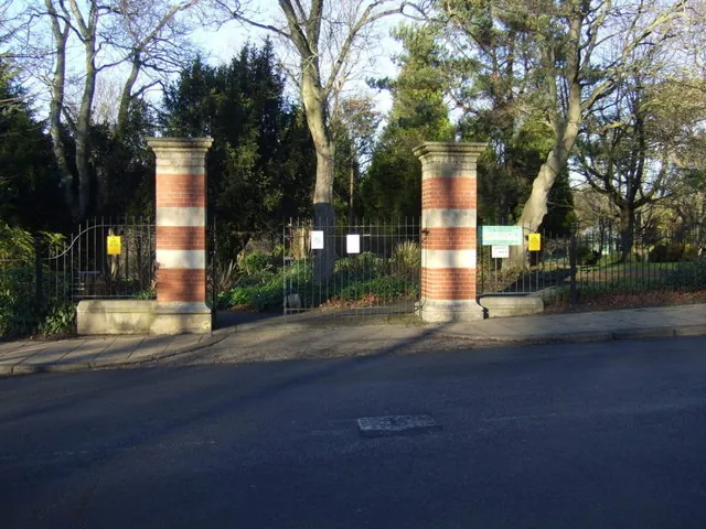 Entrance gates of Ward Jackson Park, in the Park Conservation Area, Hartlepool